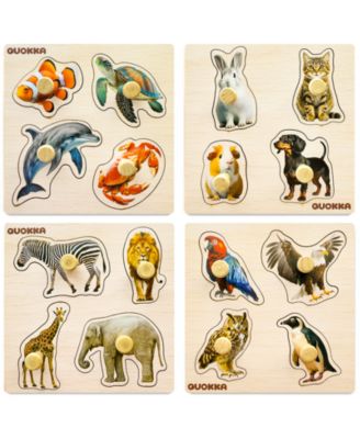 Wooden Puzzles for Toddlers 1-3 – Pegged Puzzles for Kids