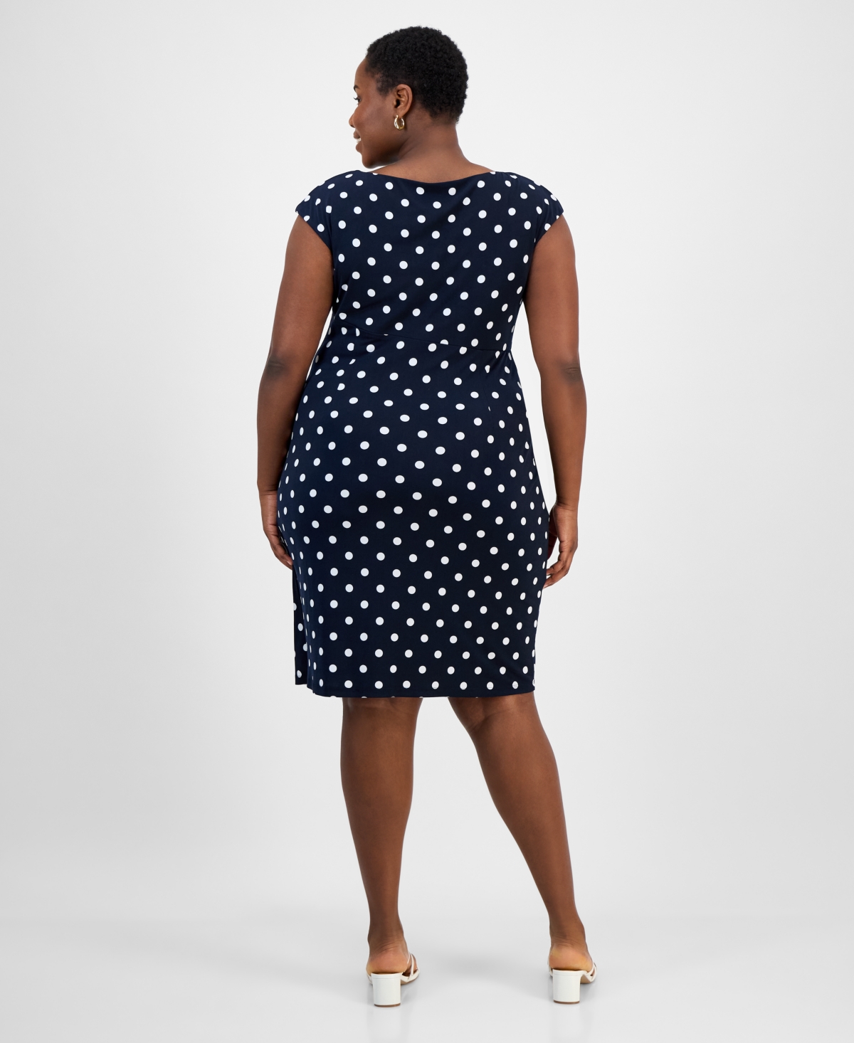 Connected Plus Size Printed Jersey Sheath Dress