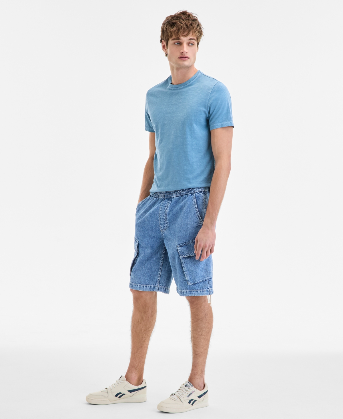 Shop Sun + Stone Men's Varech Denim 10" Cargo Shorts, Exclusively At Macy's