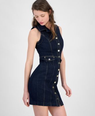 Women's Destiny Button-Front Denim Mini Dress
