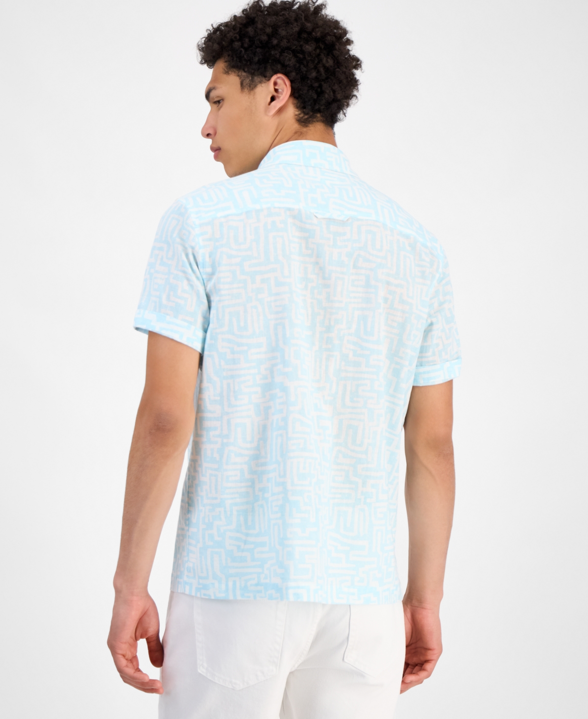 Sun + Stone Men's Bodhi Short Sleeve Button-front Shirt, Exclusively At Macy's