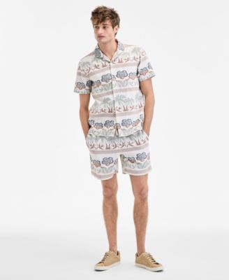 Мужская футболка с принтом Ace Camp от Sun + Stone и шорты на завязках, эксклюзивно в Macy's