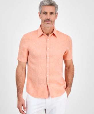 Men's Slim-Fit Yarn-Dyed Linen Shirt  