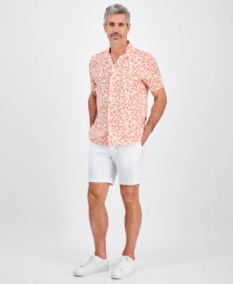 Мужская рубашка свободного кроя с цветочным рисунком от Michael Kors