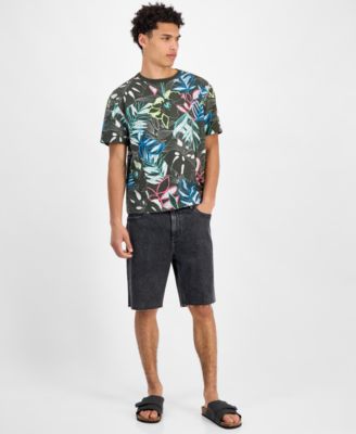 Sun Stone Mens Domenica Short Sleeve Tropical Print Crewneck T-Shirt Exclusive at Macys 4790₽