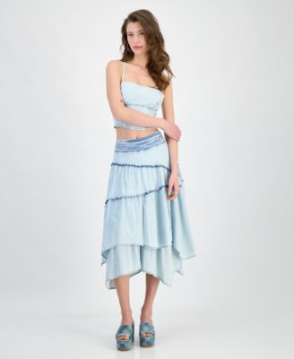 Женский укороченный топ Nikki Denim с завязкой на спине от GUESS 