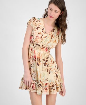 Женское платье GUESS Brigada с оборками и развевающимися рукавами GUESS