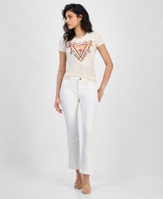 Женская футболка GUESS с коротким рукавом Triangle Flowers от GUESS