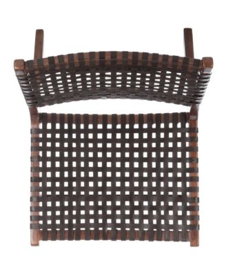 Luna Leather Woven Accent Chair