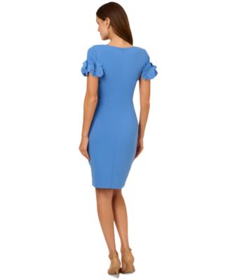 Women's Embellished-Sleeve Crepe Dress