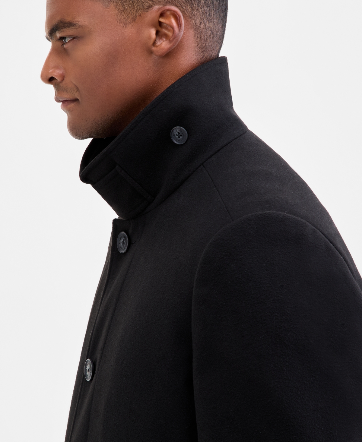 Calvin Klein Men's Classic-fit Coleman Overcoat In Black