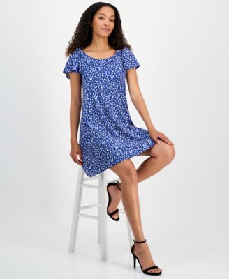 Женское платье-сорочка Robbie Bee с принтом и открытыми плечами