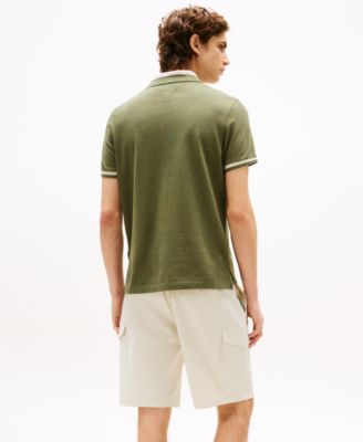 Мужская рубашка поло обычного покроя с контрастным воротником от Tommy Hilfiger