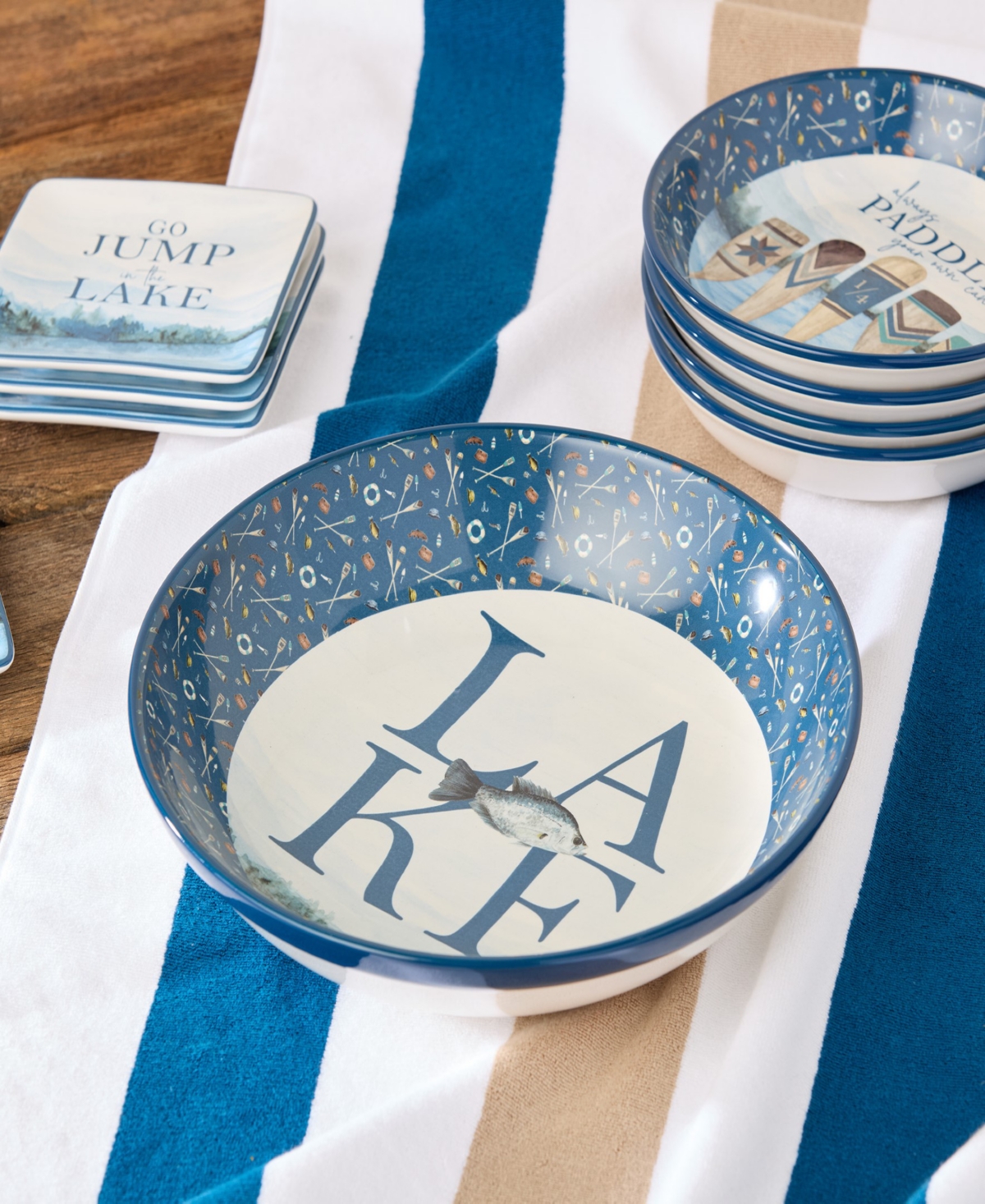 Certified International Wake At The Lake Serving Bowl In Miscellaneous