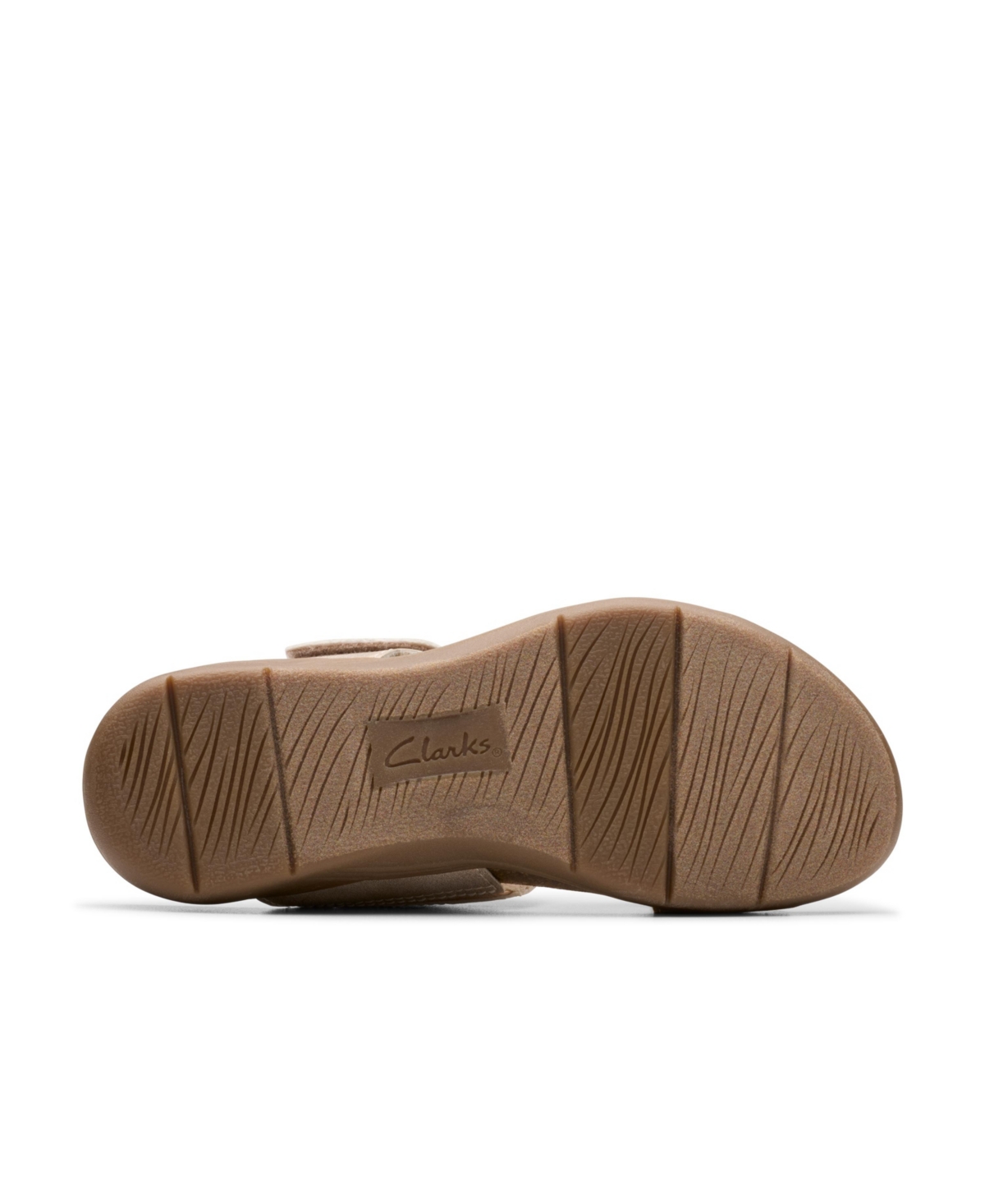 Clarks Women's April Raelyn Slip On Flat Sandals In Bronze Metallic Synthetic