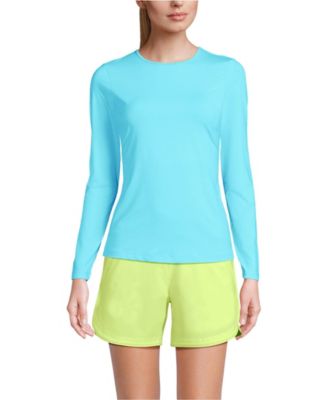 Women's Long Torso SunShade UPF 50 Long Sleeve Rash Guard Swim Tee