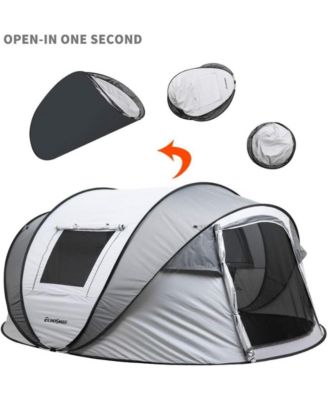 Camping Instant Tent, 6 Person Pop Up Tent, Water Resistant Dome Tent, Easy Setup for Camping Hiking and Outdoor, Portable Tent with Carry Bag, for 3 Seasons