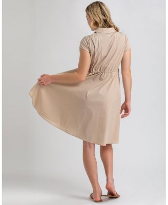 Платье-рубашка Viola из поплина для беременных PIETRO BRUNELLI, удобное для кормления грудью, с завязками спереди и пуговицами