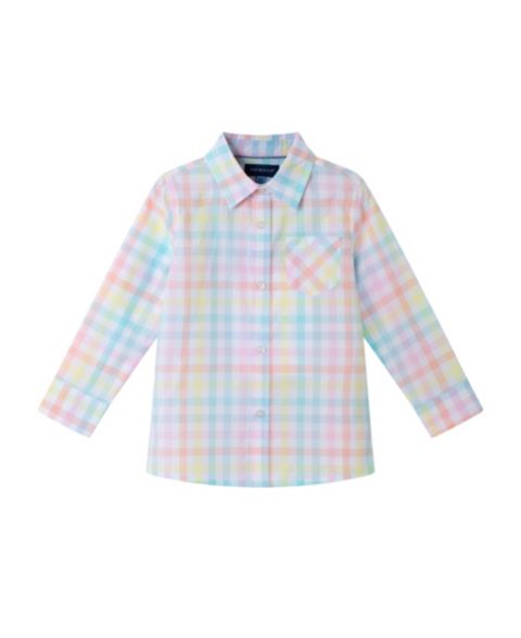 Рубашка Andy & Evan /Child Bright Pastel Multi Check Buttondown Shirt для мальчиков, цвет: Разноцветный