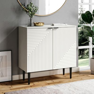 Burkart 35"Tall And 2Doors Modern Accent Cabinet