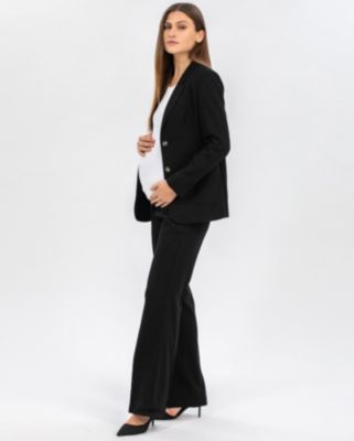 Maternity Tailored Linen Mix Textured Harper Blazer