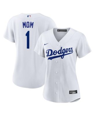 Nike - Women's White Los Angeles Dodgers 1 Mom Home Replica Jersey