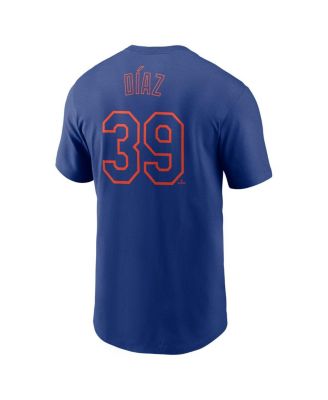 Men's Edwin Diaz Royal New York Mets Fuse Name Number T-Shirt
