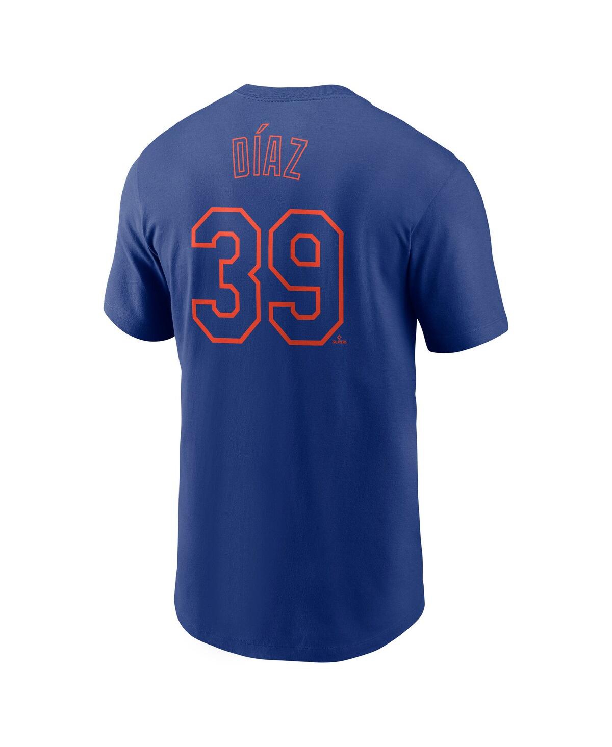 Nike Men's Edwin Diaz Royal New York Mets Fuse Name Number T-shirt In Royal