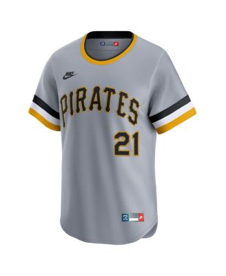 Men's Roberto Clemente Gray Pittsburgh Pirates Throwback Cooperstown Collection Limited Jersey