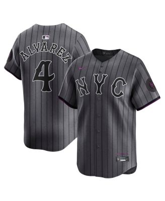 Nike - Men's Francisco Alvarez Gray New York Mets City Connect Limited Player Jersey
