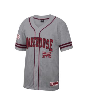 Men's Gray Morehouse Maroon Tigers Free Spirited Baseball Jersey