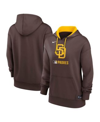 Nike - Women's Brown San Diego Padres Authentic Collection Performance Pullover Hoodie