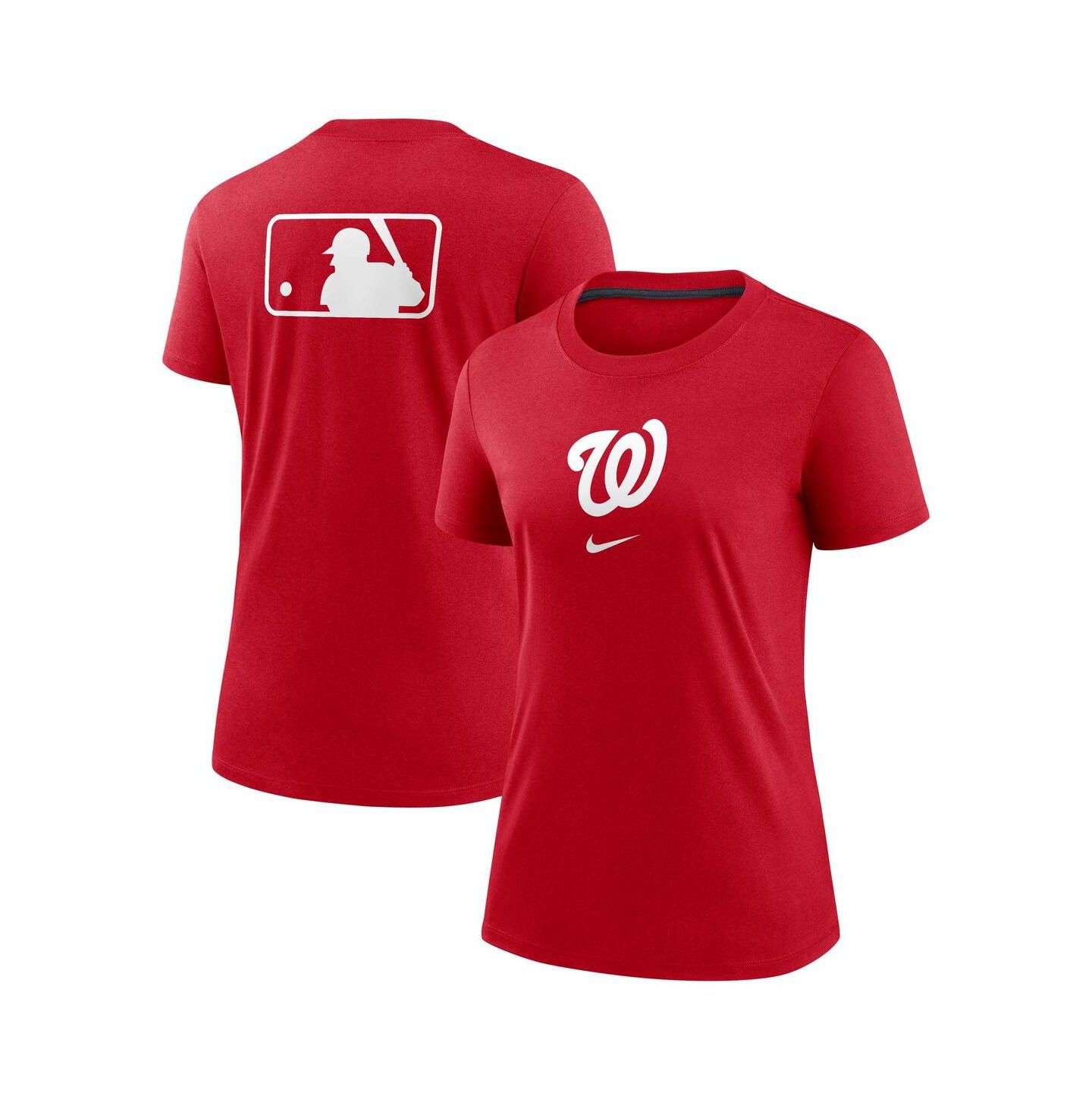 Женская футболка Nike Red Washington Nationals Authentic Collection Early Work Tri-Blend — фото 1