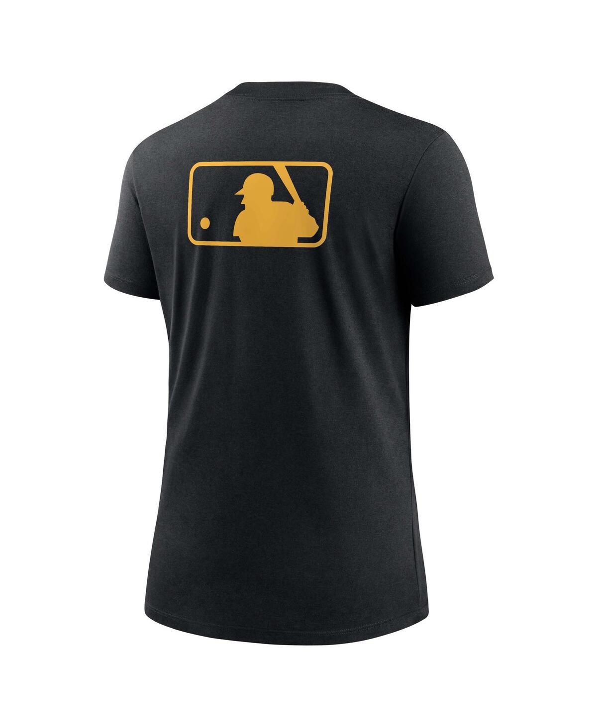 Nike Women's Black Pittsburgh Pirates Authentic Collection Early Work Tri-blend T-shirt In Black