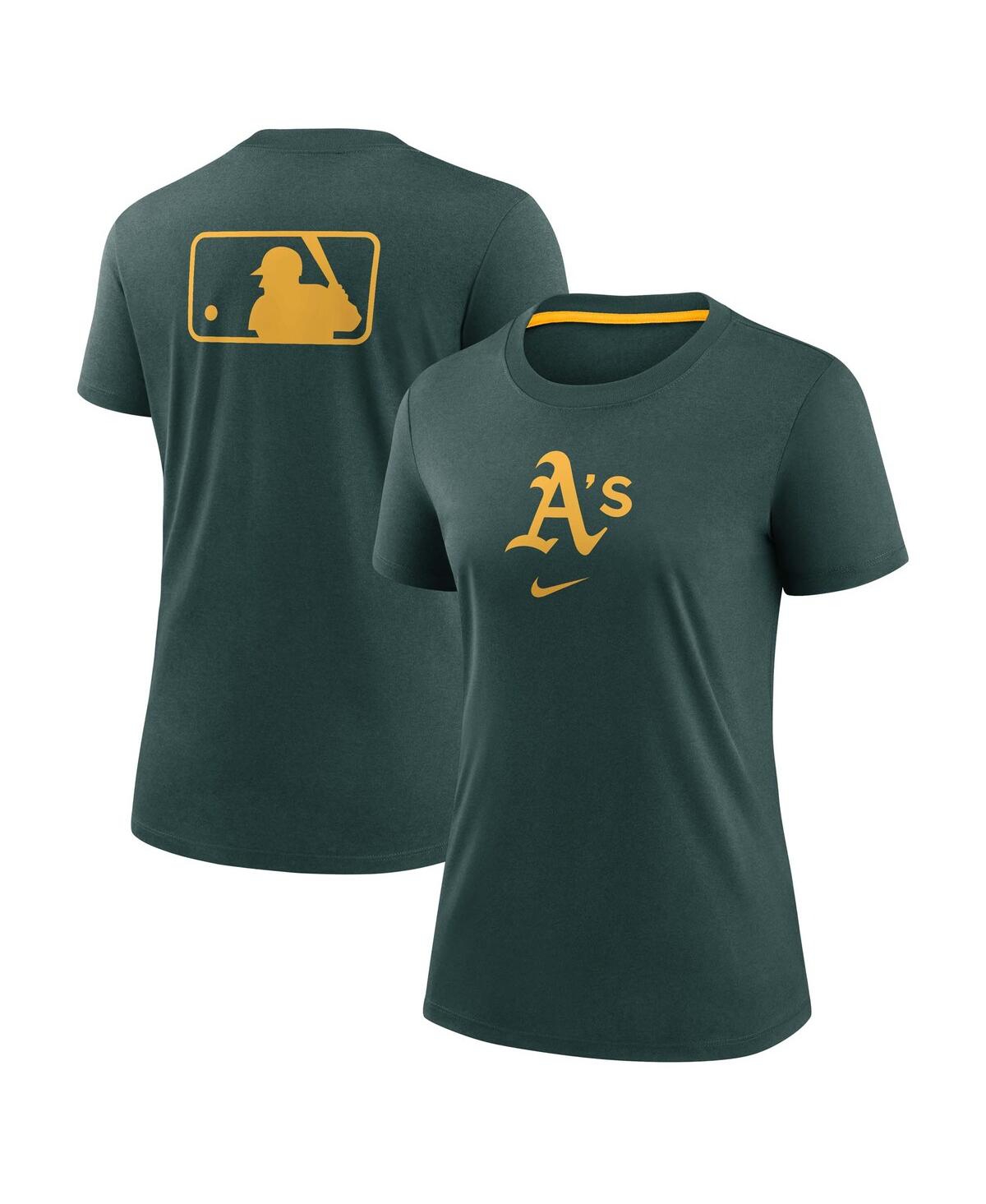 Nike Women's Green Athletics Authentic Collection Early Work Tri-blend T-shirt In Green