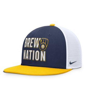 Men's Navy/Yellow Milwaukee Brewers Pro Trucker Snapback Hat