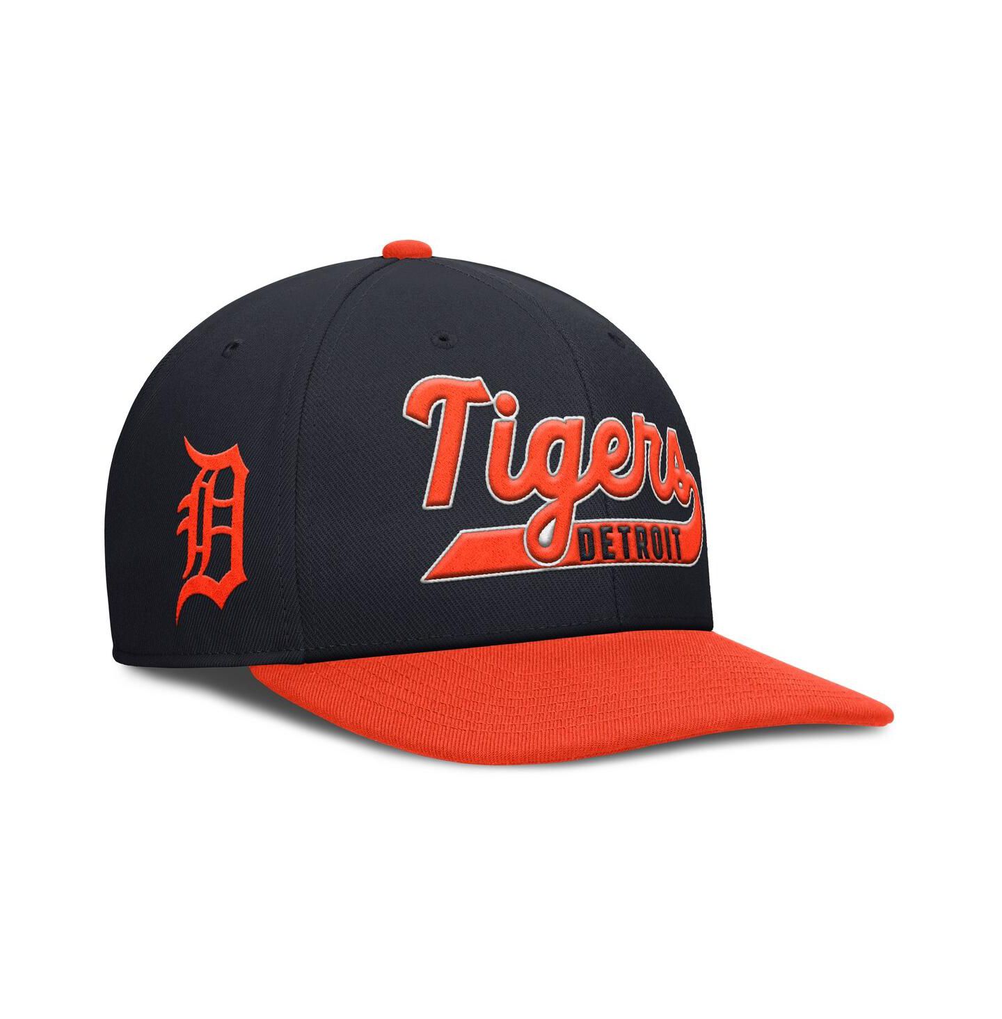 Мужская кепка Nike Navy/Orange Detroit Tigers Pro Performance Snapback Hat — фото 1