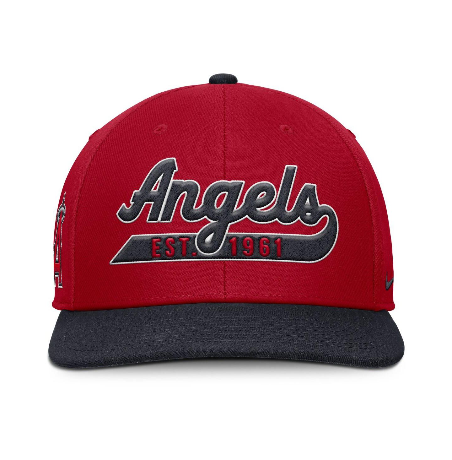 Мужская кепка Nike Red/Navy Los Angeles Angels Pro Performance Snapback Hat — фото 3