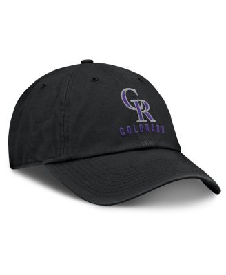 Women's Black Colorado Rockies Club Adjustable Hat