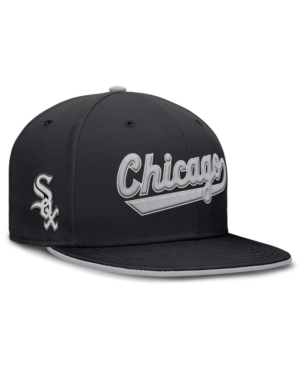 Nike Men's Black Chicago White Sox True Performance Fitted Hat In Black