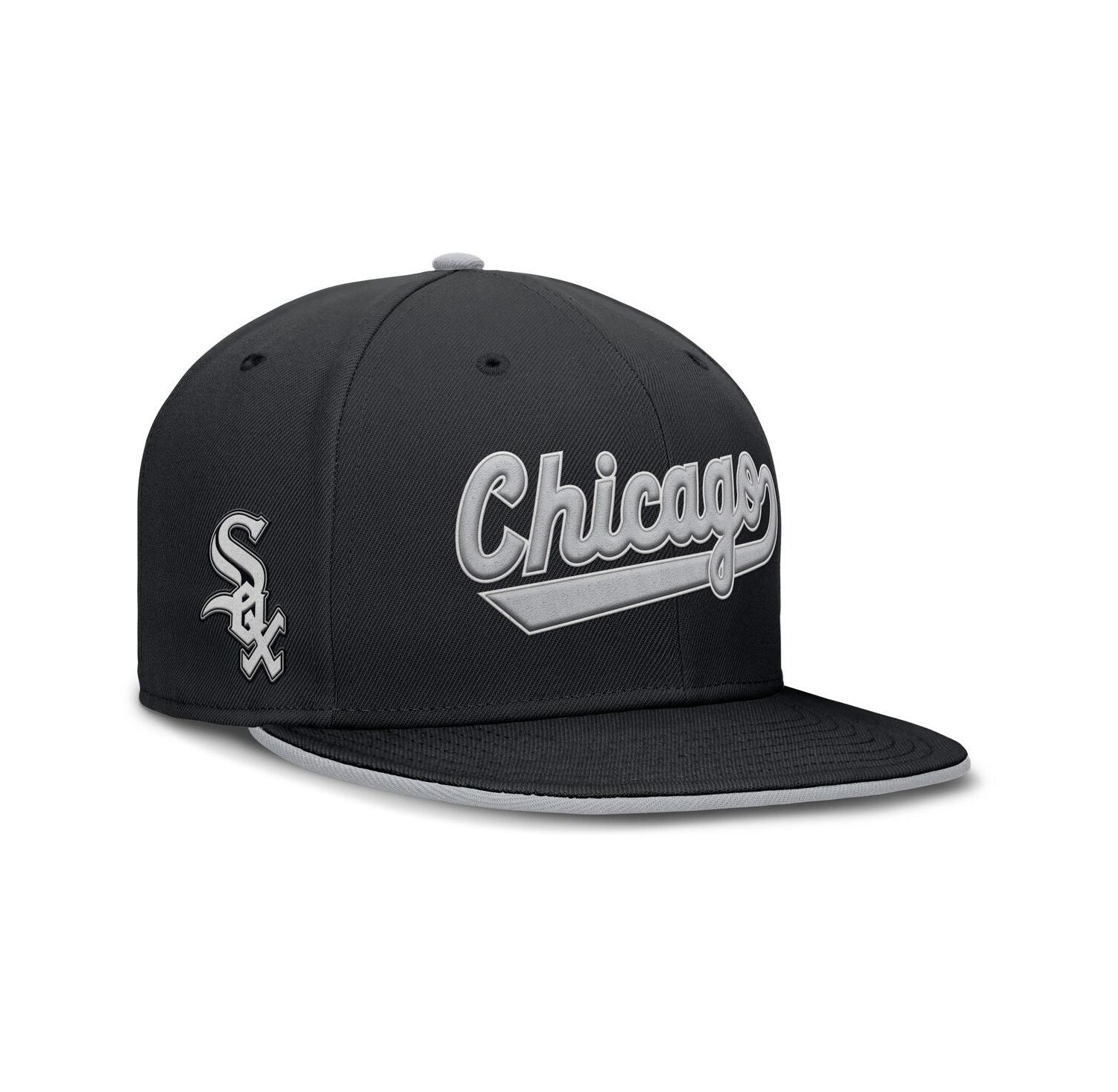 Men's Black Chicago White Sox True Performance Fitted Hat