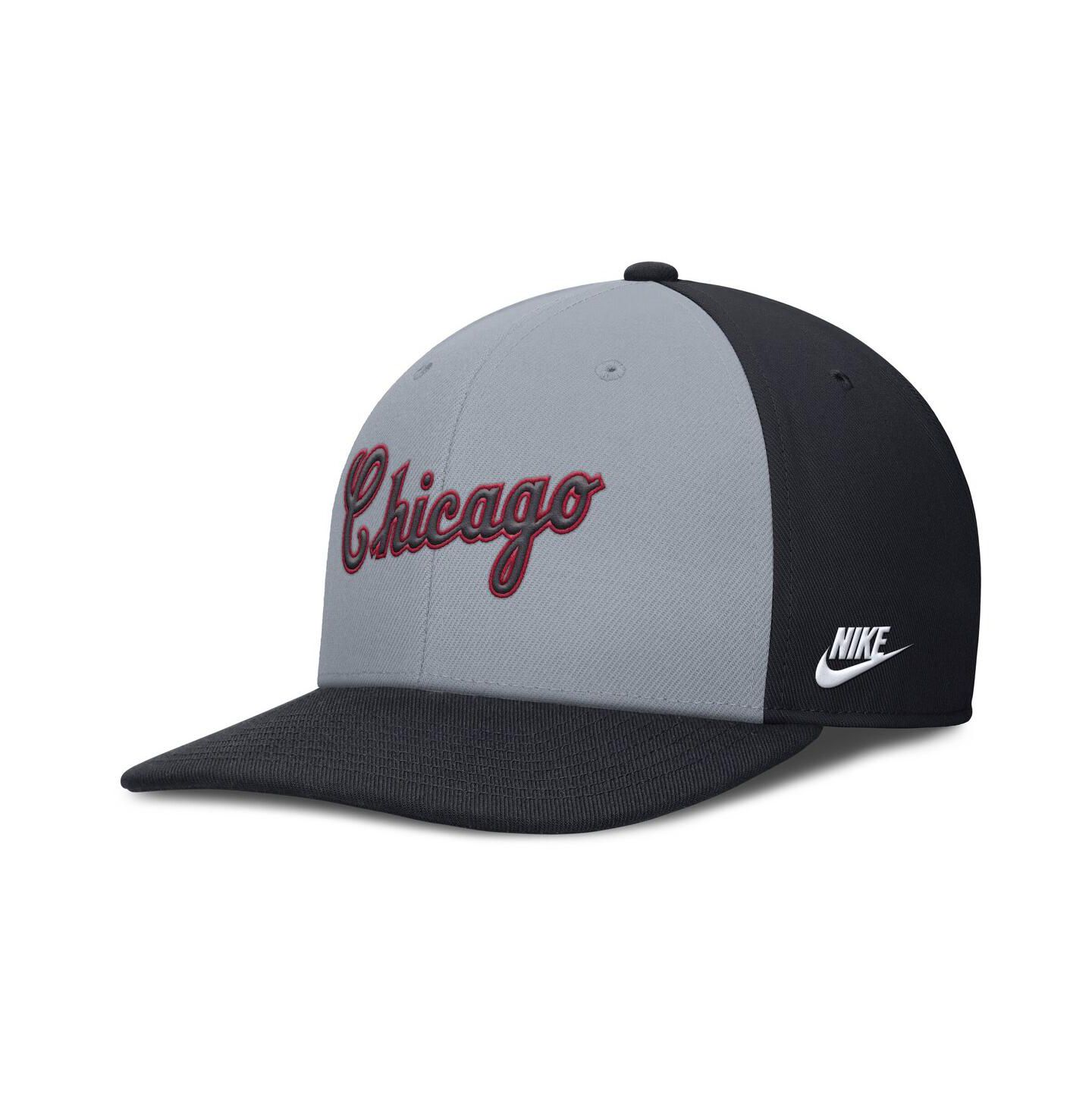 Мужская кепка Nike Gray/Navy Chicago White Sox Pro Performance Snapback Hat — фото 3