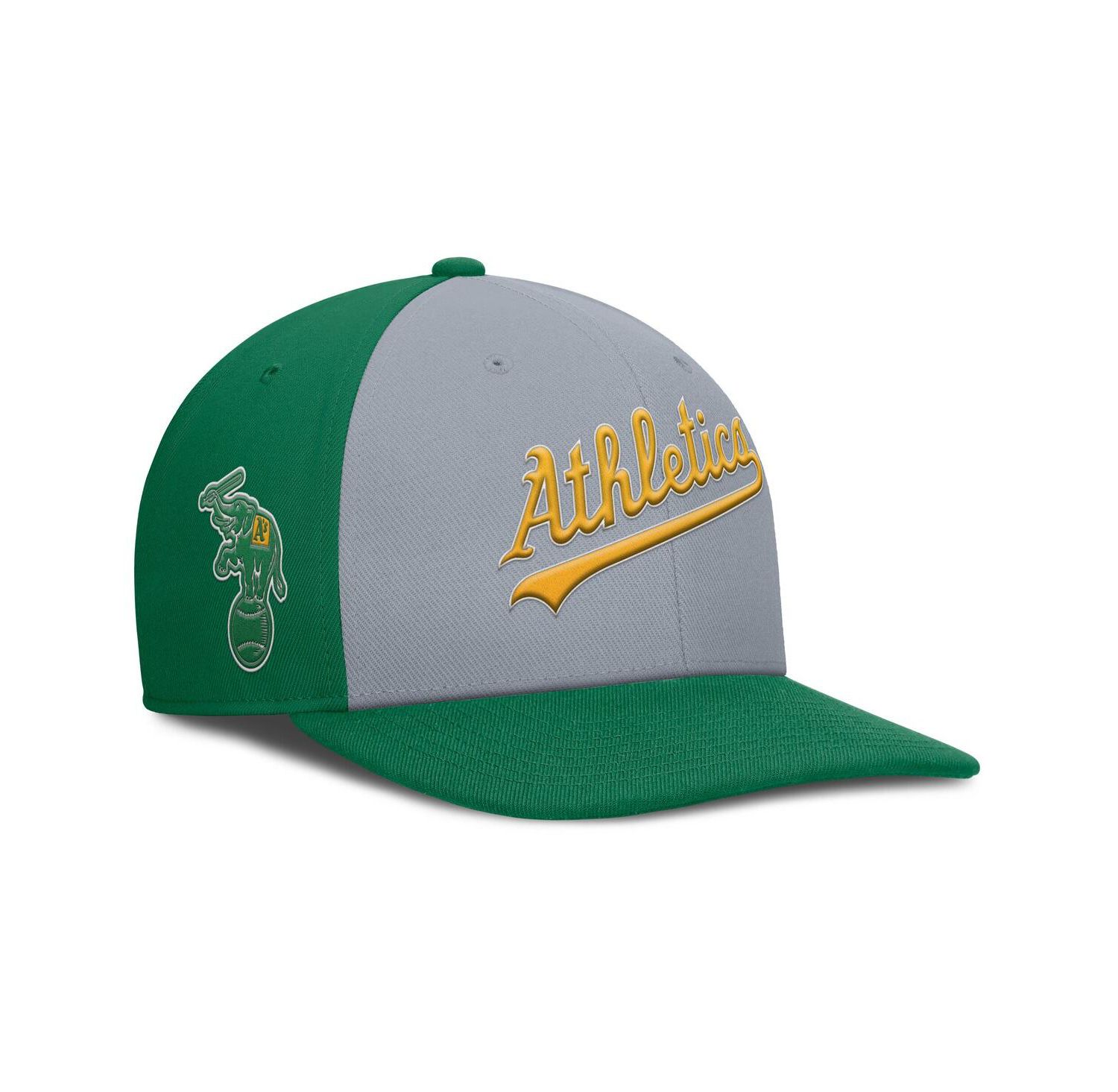 Men's Gray/Green Athletics Pro Performance Snapback Hat