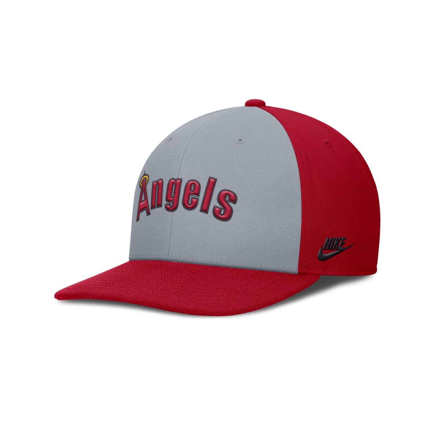 Men's Gray/Red California Angels Cooperstown Collection Pro Performance Snapback Hat