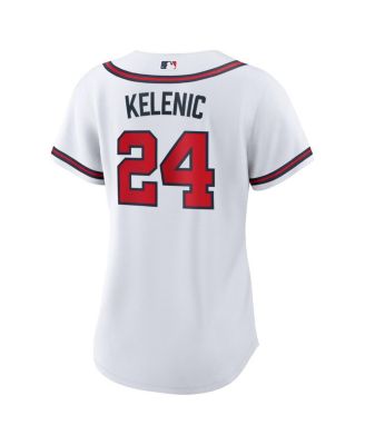 Женская трикотажная футболка Nike Kelenic White Atlanta Braves Home Replica