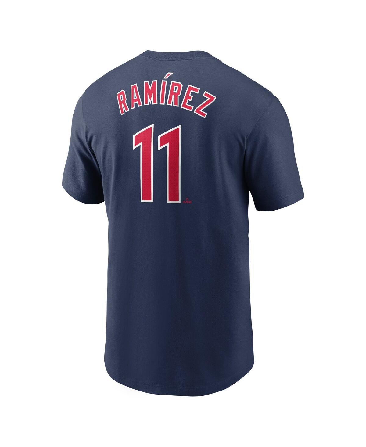 Nike Men's Jose Ramirez Navy Cleveland Guardians Fuse Name Number T-shirt In Blue