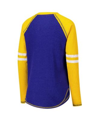 Женская футболка Royal Chase Elliott Winner Tri-Blend с V-образным вырезом и длинным рукавом G-III 4Her от Carl Banks от Carl Banks