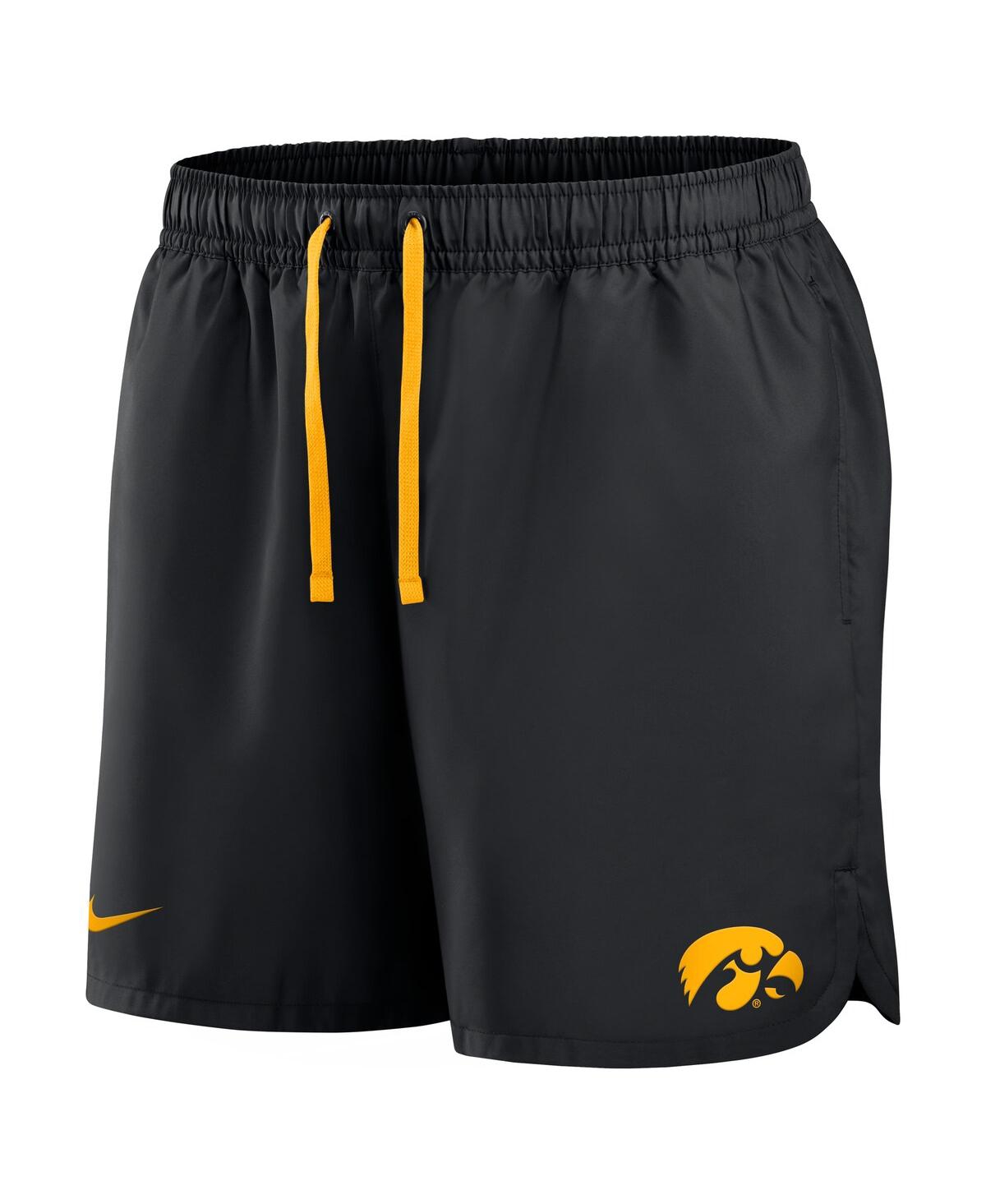 NIKE MEN'S BLACK IOWA HAWKEYES SPRING BREAK FLOW SHORTS