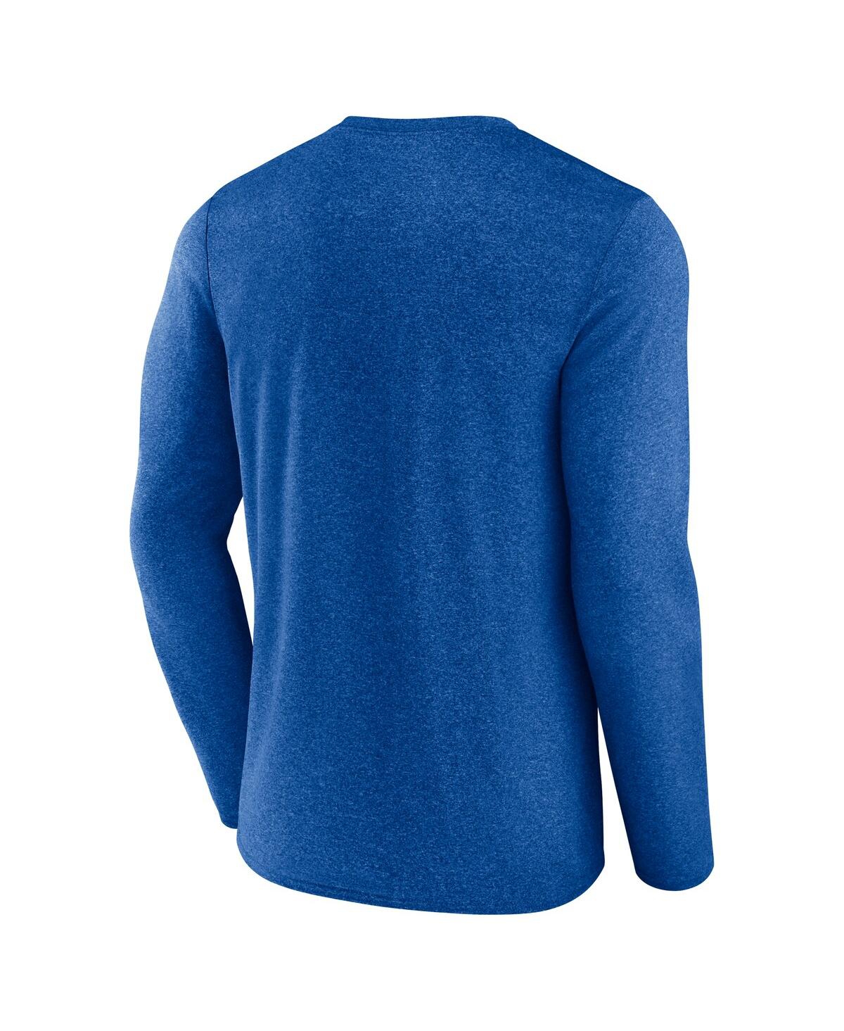 Fanatics Men's Heather Blue Tampa Bay Lightning Transition Long Sleeve T-shirt In Heather Blue