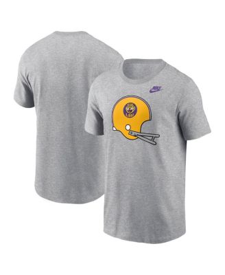 Nike - Men's Heather Gray LSU Tigers Legacy Helmet T-Shirt
